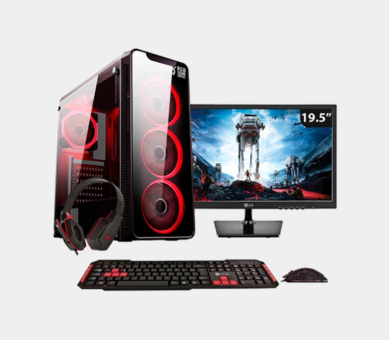 Pc Gamer Completo com Monitor EasyPC Amd A10 9700 4-Core 3.8Ghz (Radeon R7) 8Gb Ddr4 500Gb
